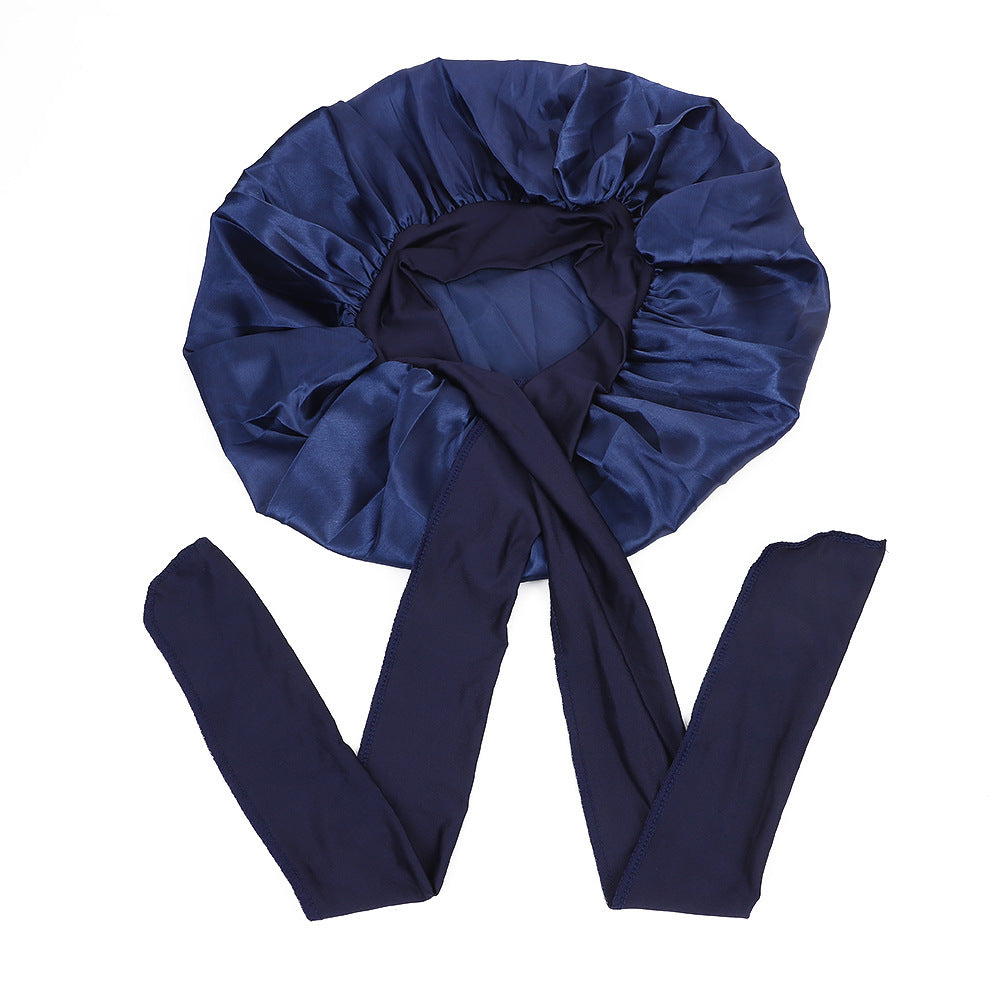 Satin Criss-Cross Sleep Bonnet - Lace Avenue Hair 13