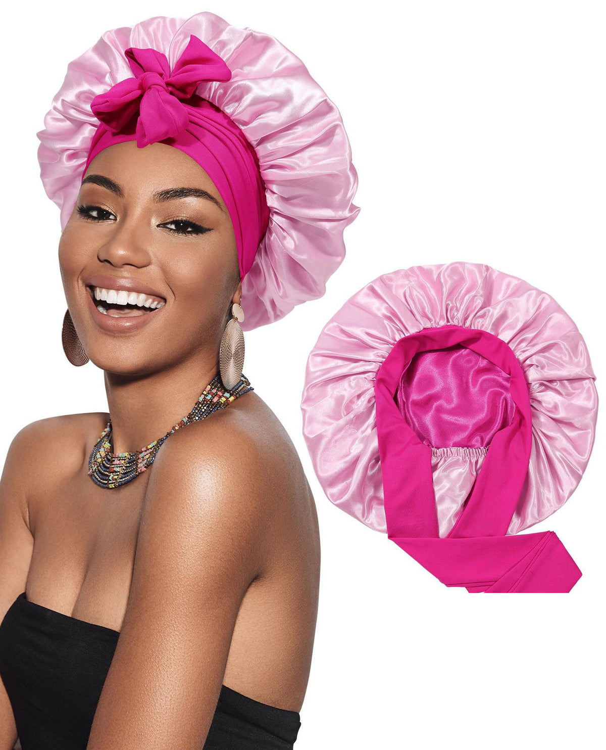 Lined Satin Bonnet - Lace Avenue Hair 10