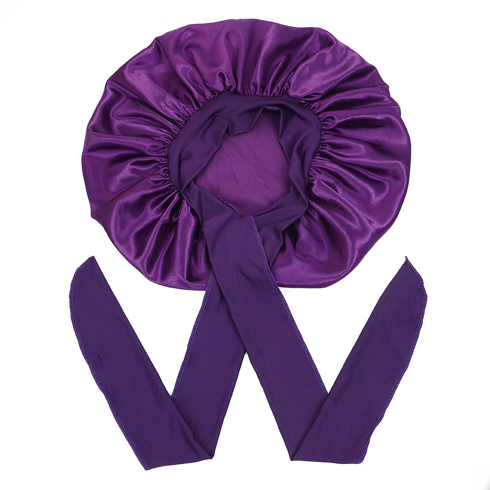 Satin Criss-Cross Sleep Bonnet - Lace Avenue Hair 11
