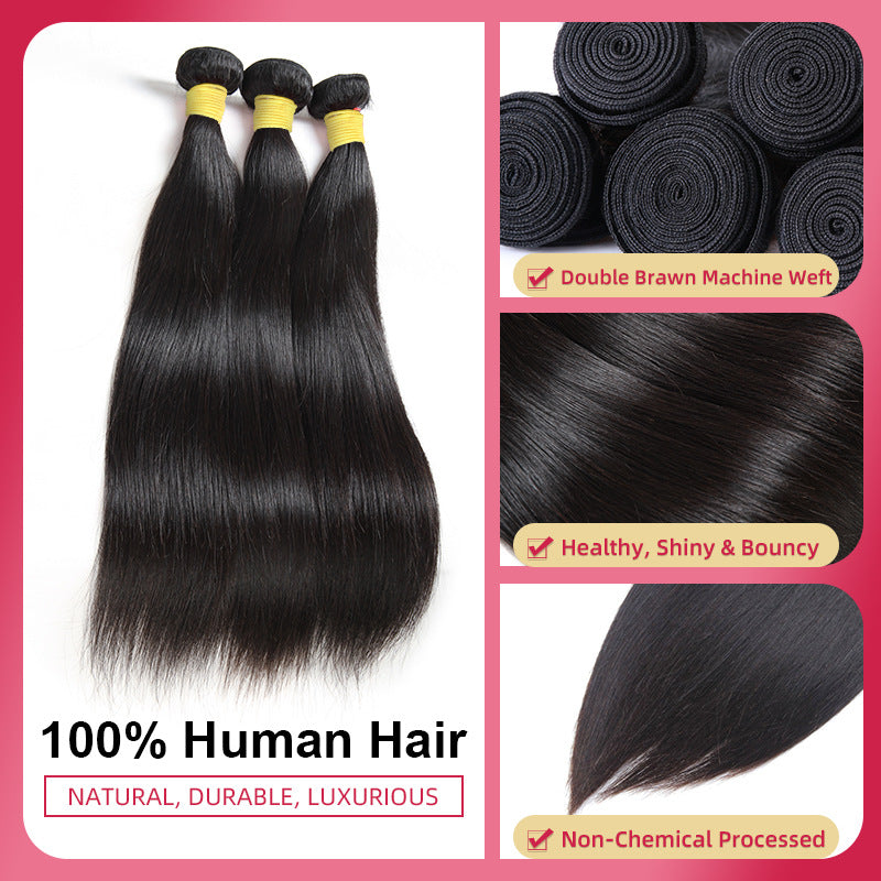 Straight Human Hair Wig, Braided or Smooth Style - Lace Avenue Hair 6