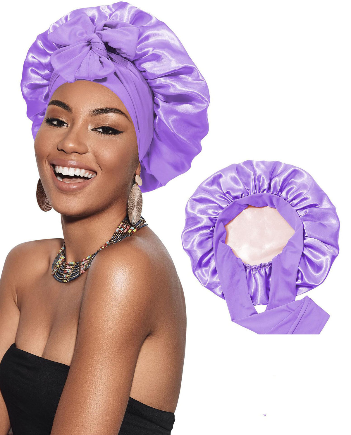 Lined Satin Bonnet - Lace Avenue Hair 11