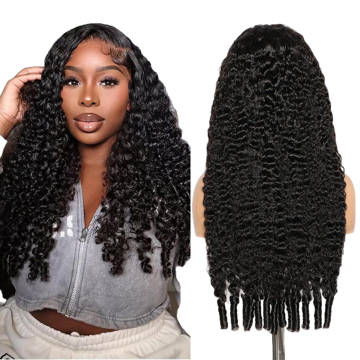 Straight Human Hair Lace Front Wig, Natural Black - Lace Avenue Hair 7