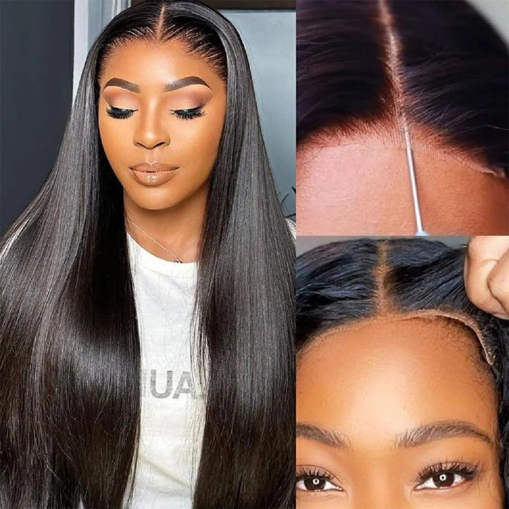 Straight Human Hair Lace Front Wig, 24-26 Inch - Lace Avenue Hair 4