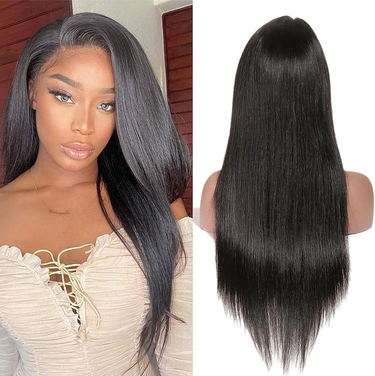 Straight Glueless Wig, 4x4 Pre-Cut Lace - Lace Avenue Hair 1