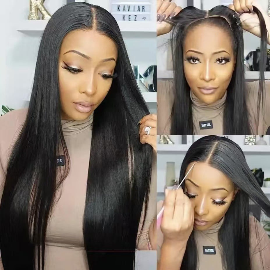 Straight Human Hair Lace Front Wig, 24-26 Inch - Lace Avenue Hair 3