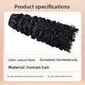 Curly Human Hair Wig, Natural 1B - Lace Avenue Hair 5