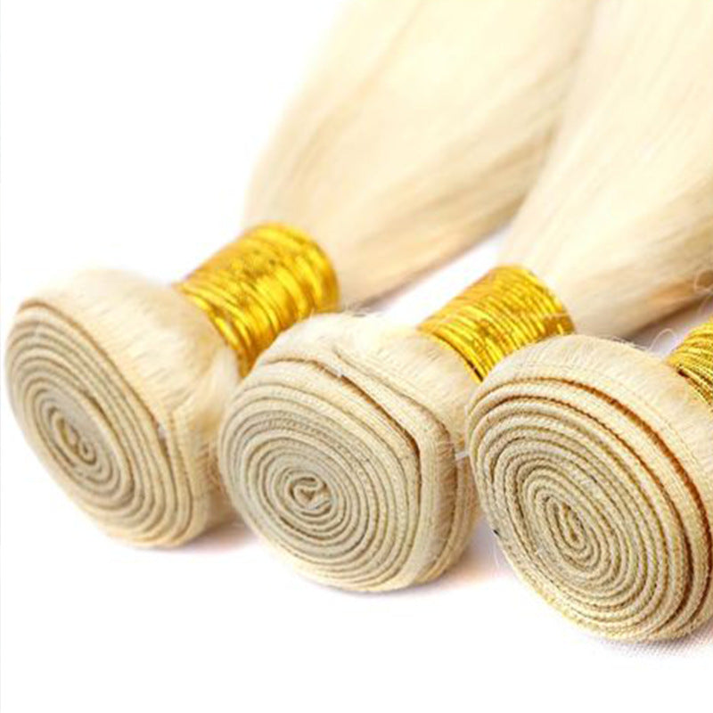 Straight Human Hair Bundles, 613 Light Gold - Lace Avenue Hair 3