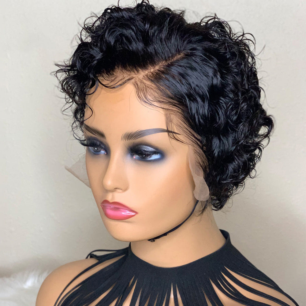 Deep Wave Human Hair Short Pixie Wig, 6 Inch - Lace Avenue Hair 2