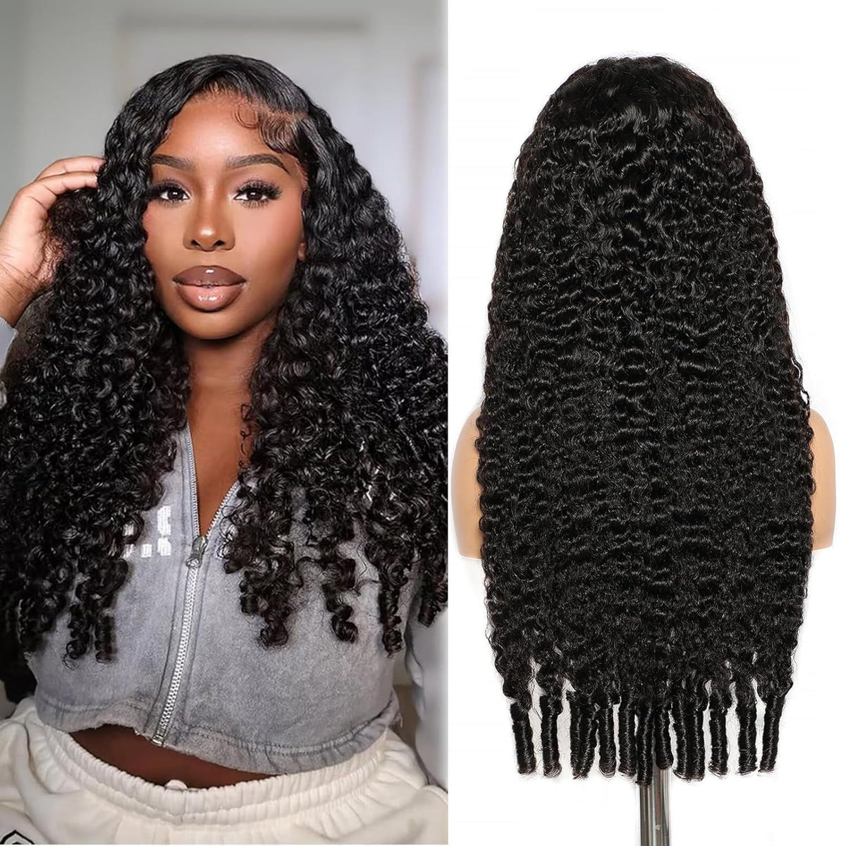 Straight Human Hair Lace Front Wig, Natural Black - Lace Avenue Hair 1