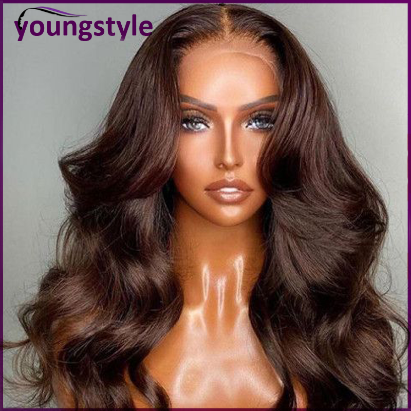 Body Wave Human Hair Lace Front Wig, #4 Brown, 8-32 Inch - Lace Avenue Hair 4