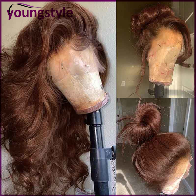 Body Wave Human Hair Lace Front Wig, #4 Brown, 8-32 Inch - Lace Avenue Hair 2