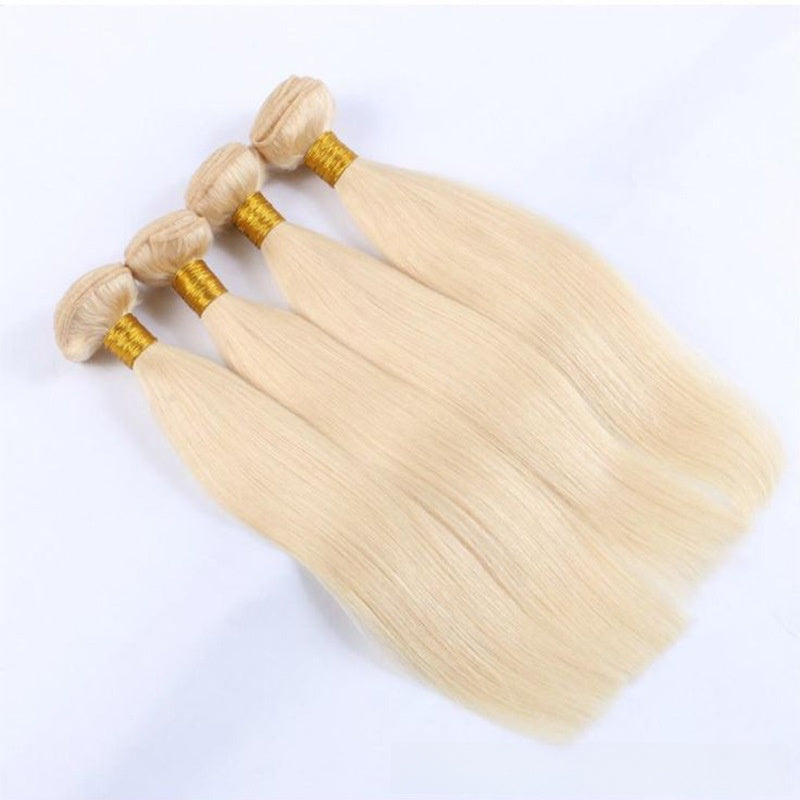 Straight Human Hair Bundles, 613 Light Gold - Lace Avenue Hair 2