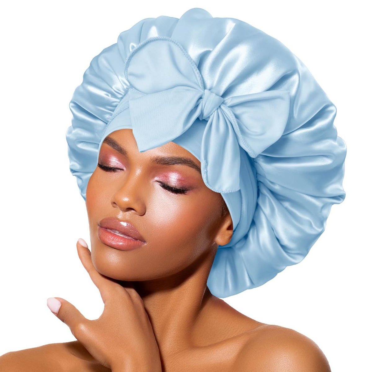 Satin Criss-Cross Sleep Bonnet - Lace Avenue Hair 10