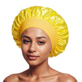 Satin Wide Brim Shower and Sleep Cap - Lace Avenue Hair 5