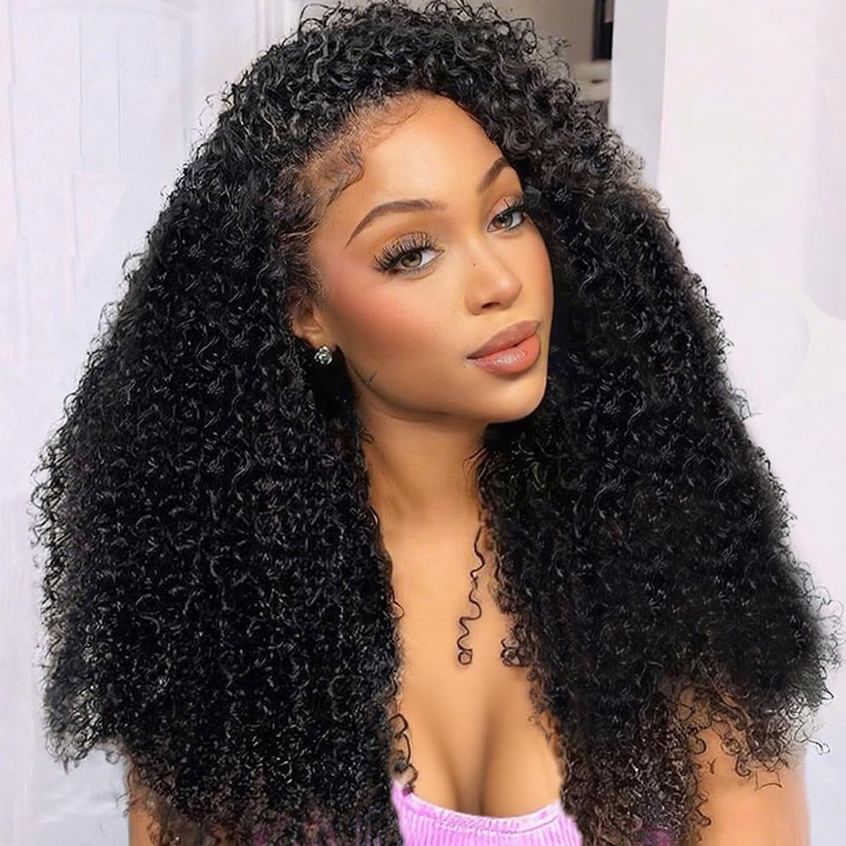 Kinky Curly Human Hair Lace Front Wig - Lace Avenue Hair 1