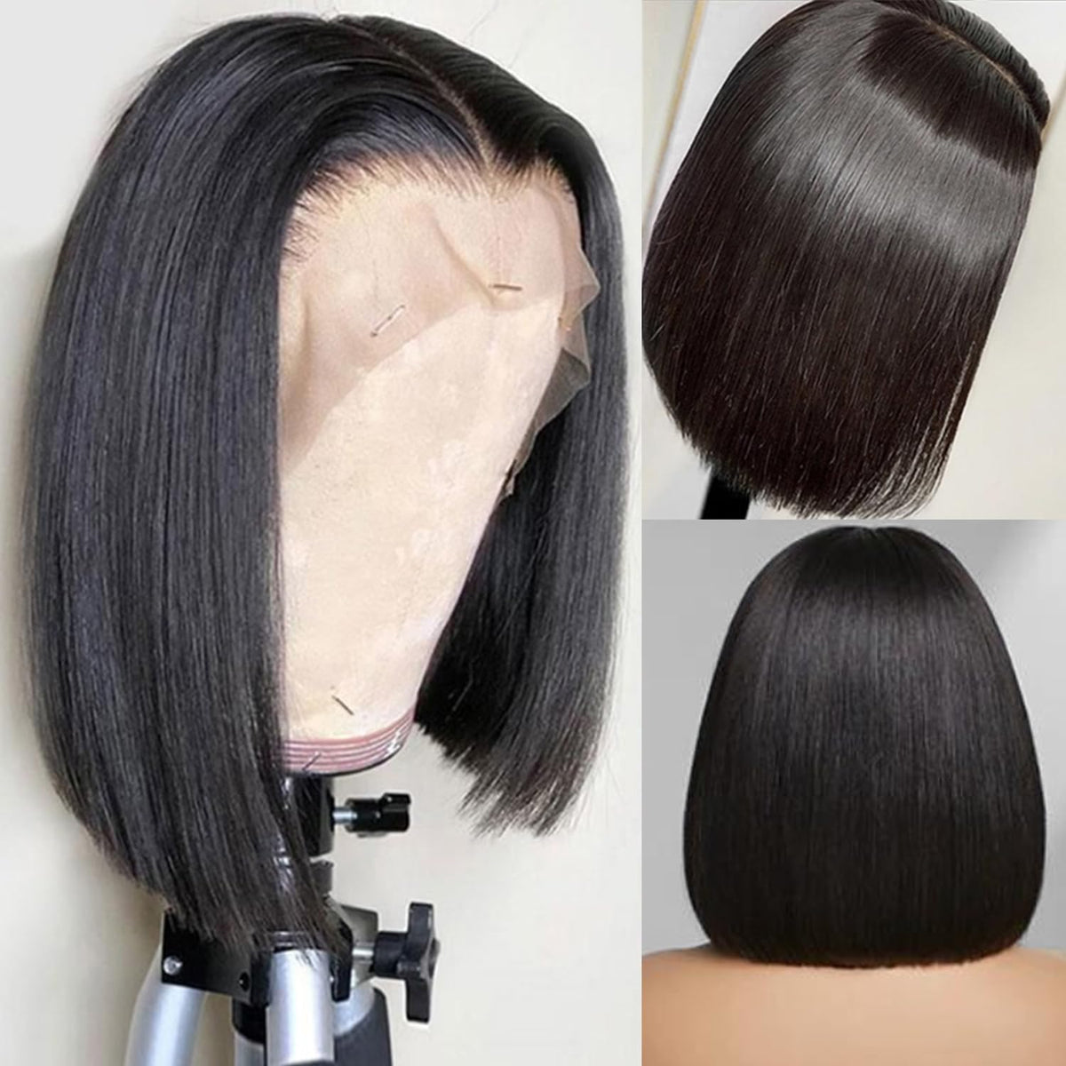 Straight Bob Lace Front Wig, 13x4x4 Lace, 16 Inch - Lace Avenue Hair 3
