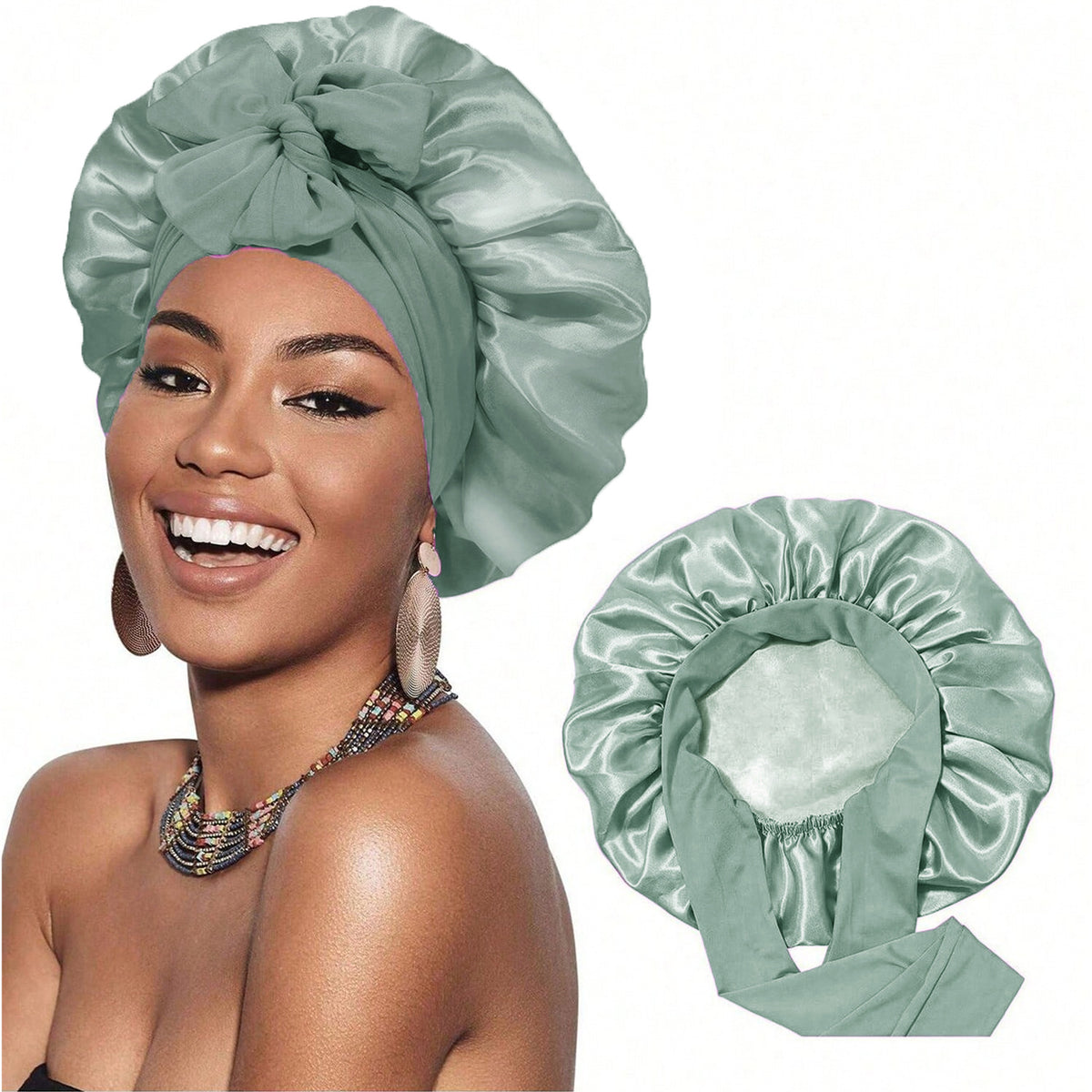 Lined Satin Bonnet - Lace Avenue Hair 23