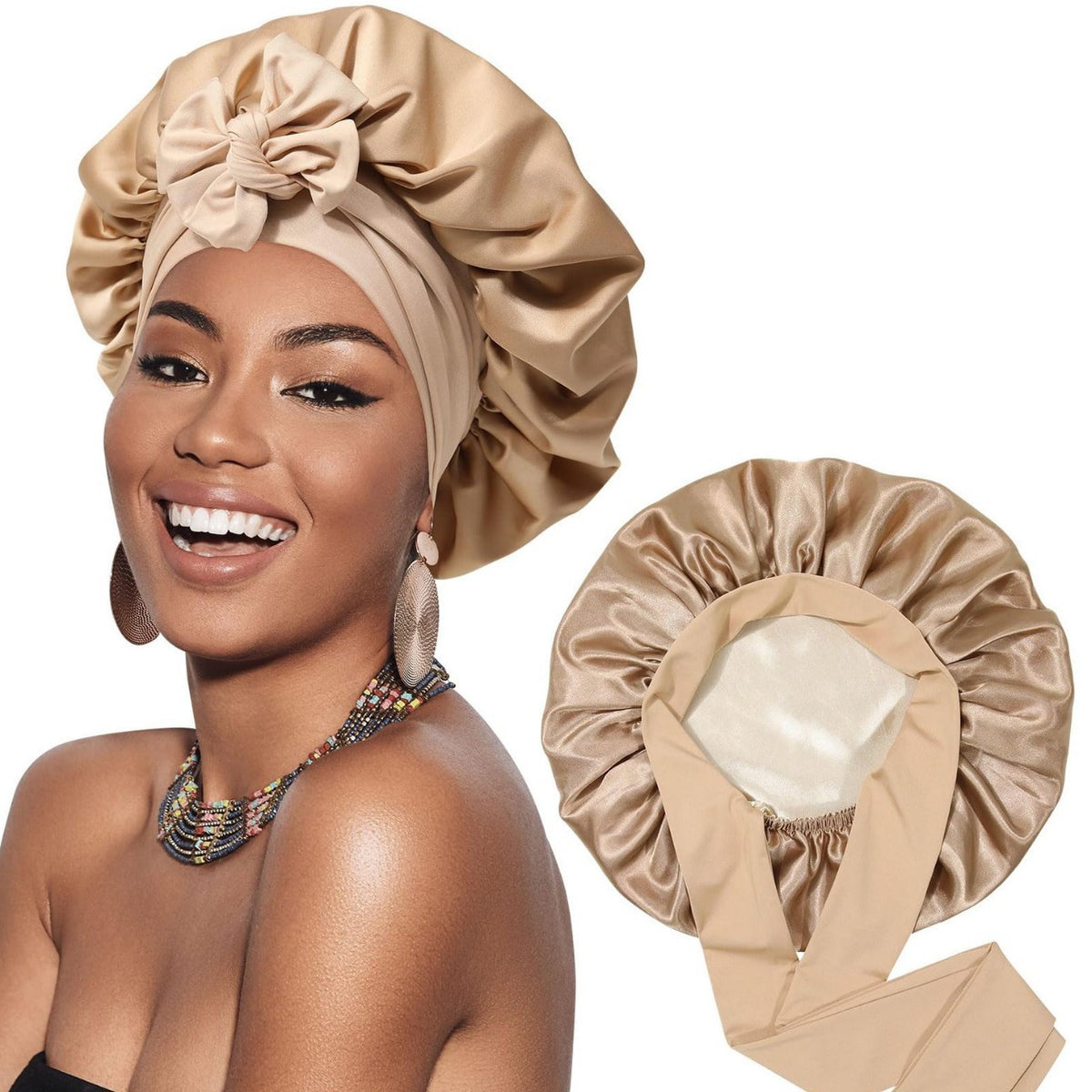 Lined Satin Bonnet - Lace Avenue Hair 7
