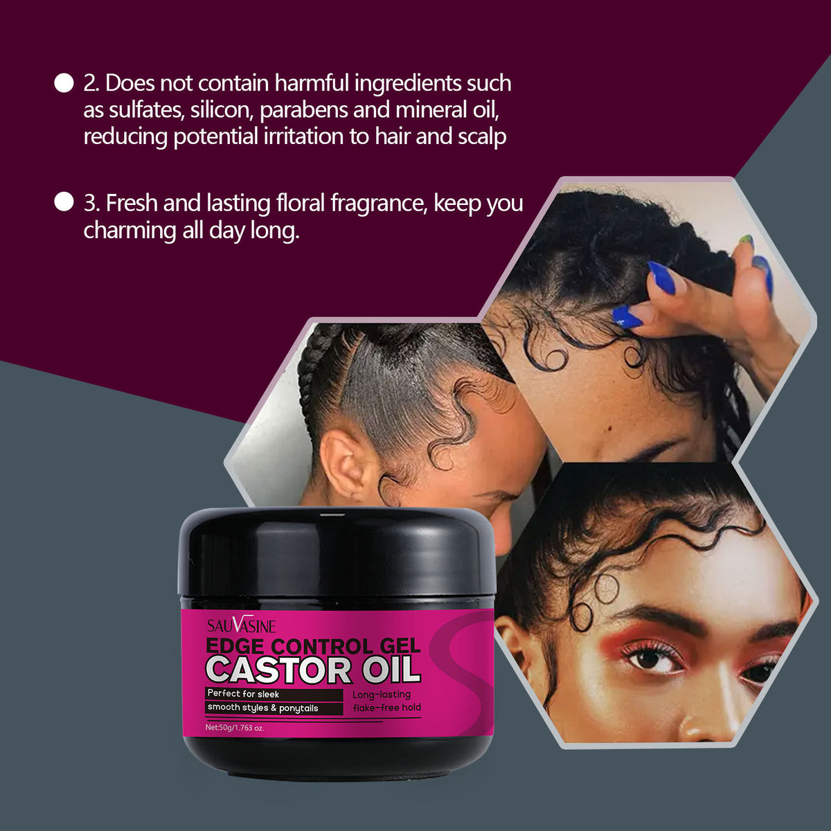 Edge Control Styling Gel, Strong Hold