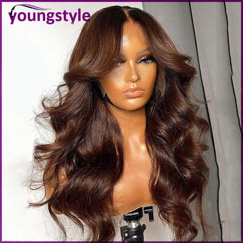 Body Wave Human Hair Lace Front Wig, #4 Brown, 8-32 Inch - Lace Avenue Hair 3