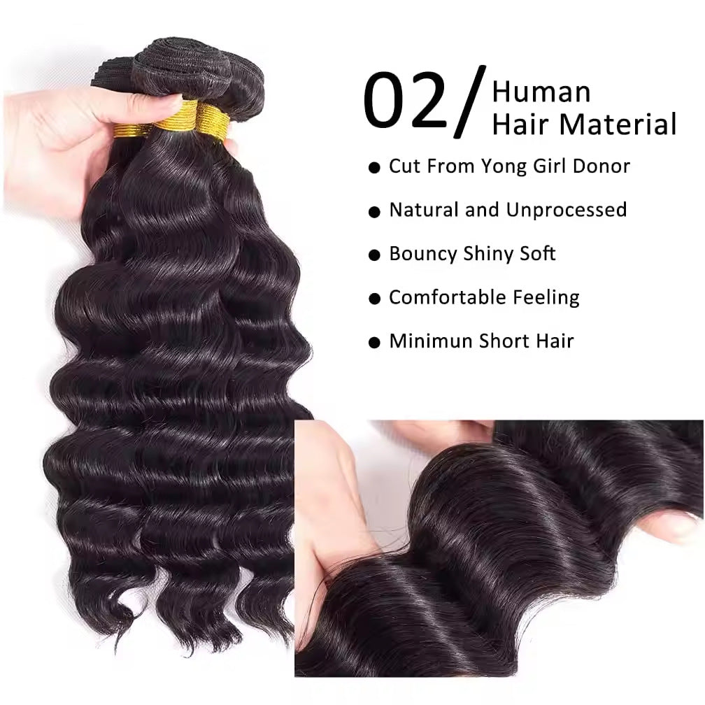 Loose Deep Wave Human Hair Bundles