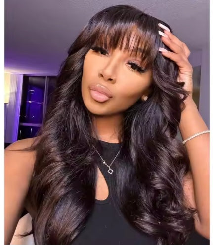 Body Wave Glueless Wig with Bangs, 13x5 Lace - Lace Avenue Hair 5