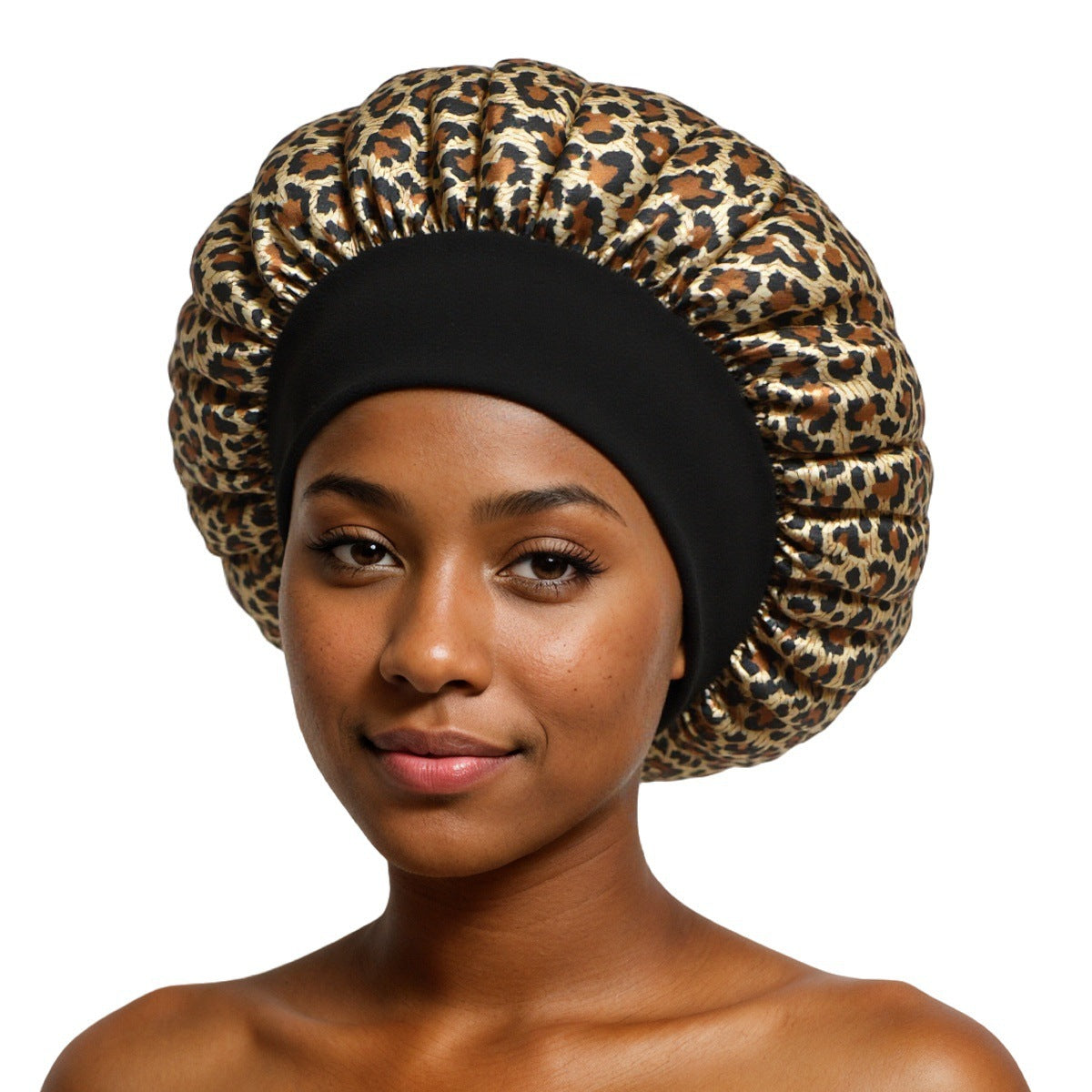Satin Wide Brim Shower and Sleep Cap - Lace Avenue Hair 24