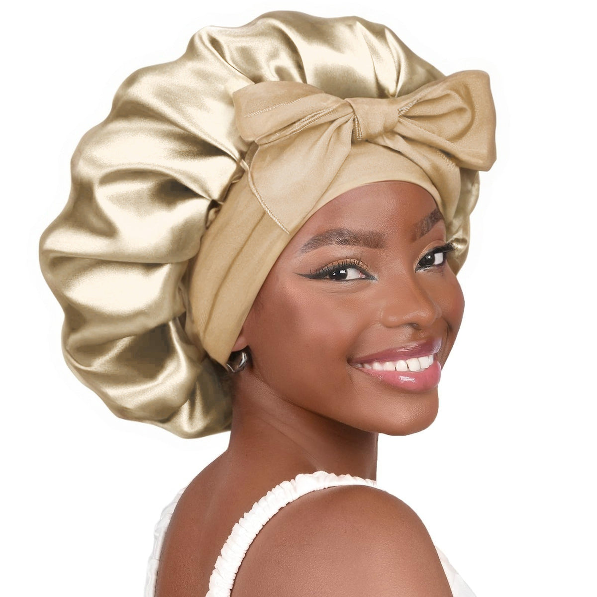 Satin Criss-Cross Sleep Bonnet - Lace Avenue Hair 27