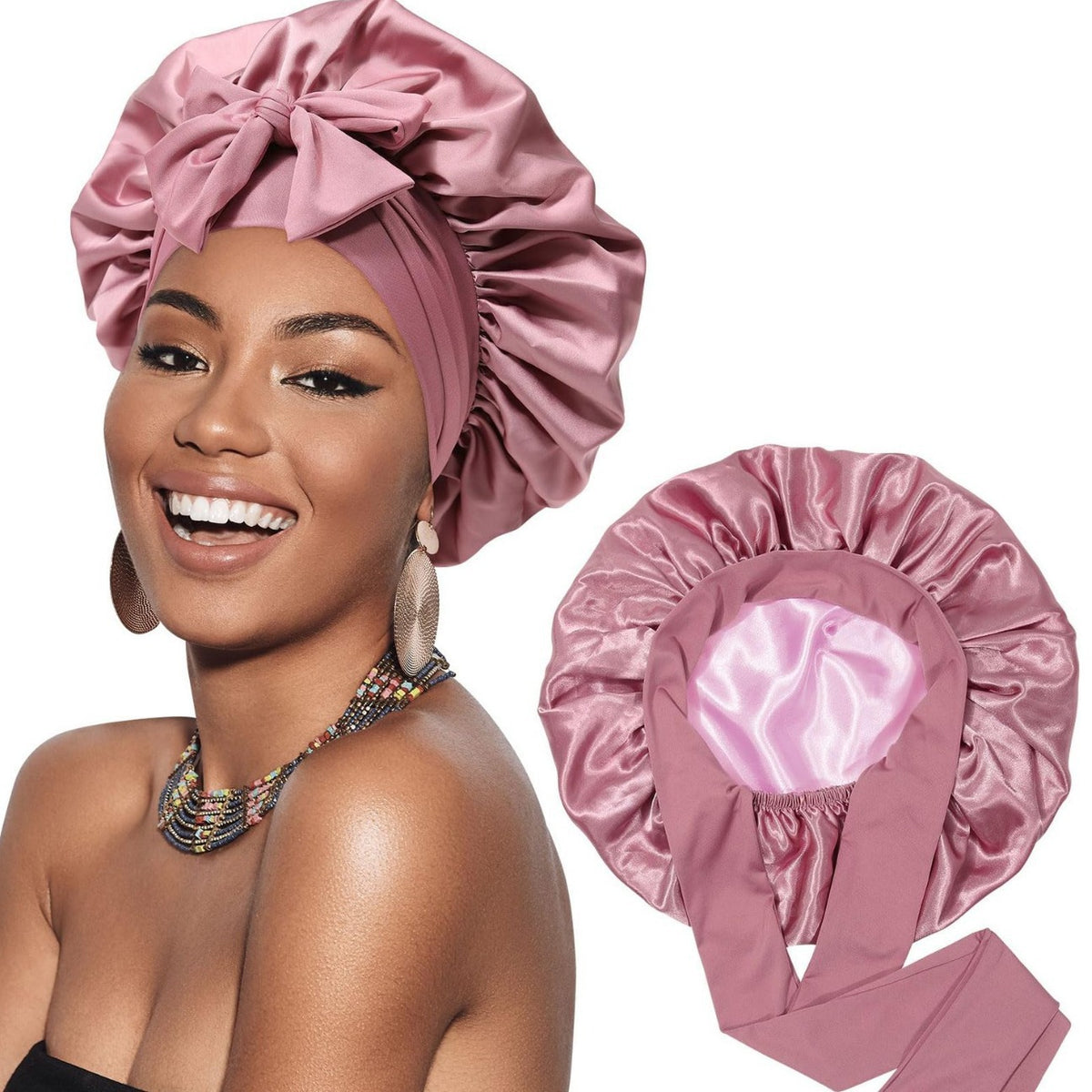 Lined Satin Bonnet - Lace Avenue Hair 1