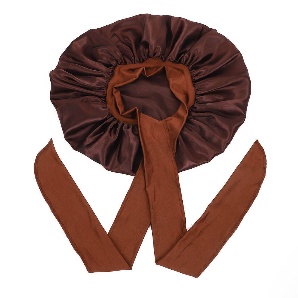 Satin Criss-Cross Sleep Bonnet - Lace Avenue Hair 15
