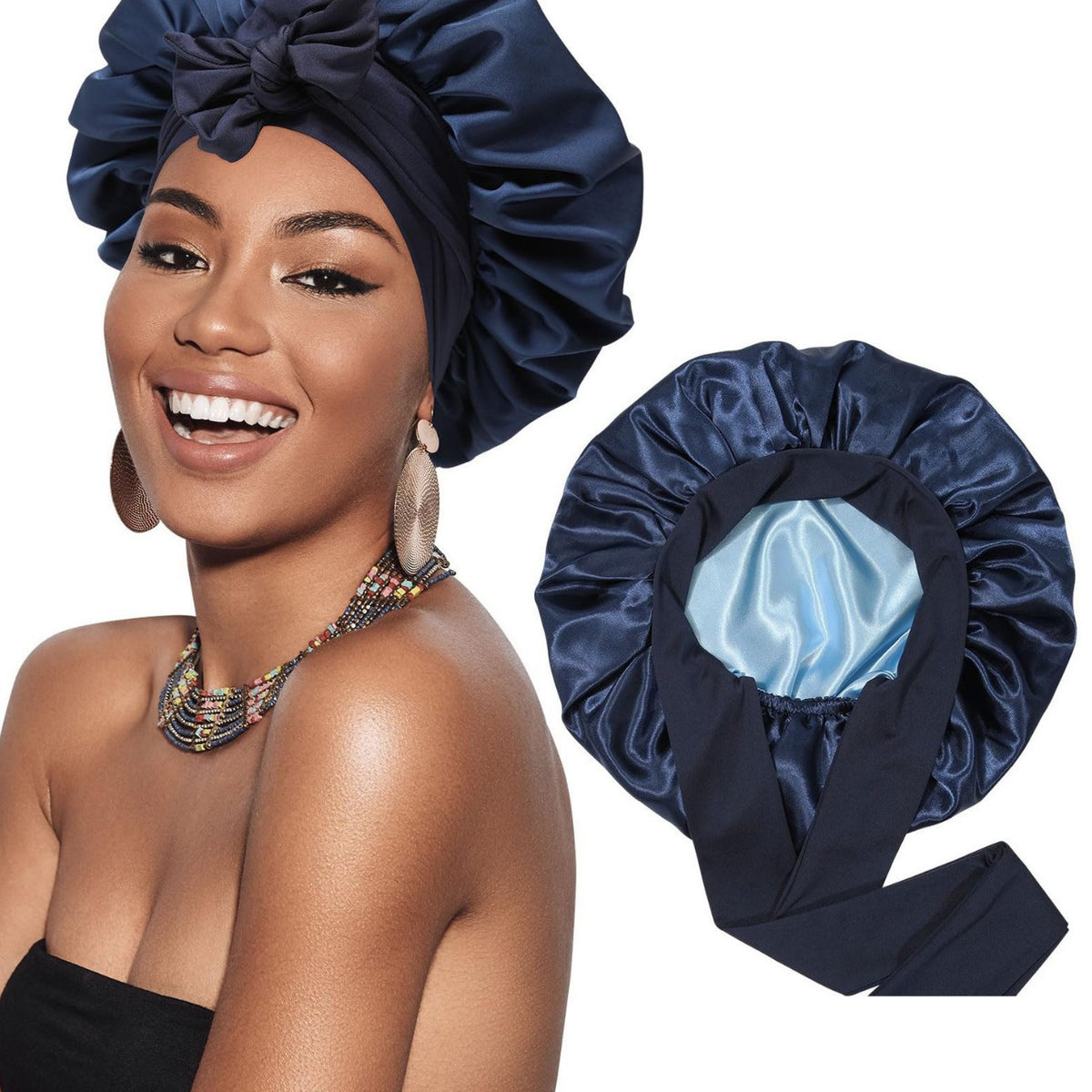 Lined Satin Bonnet - Lace Avenue Hair 3