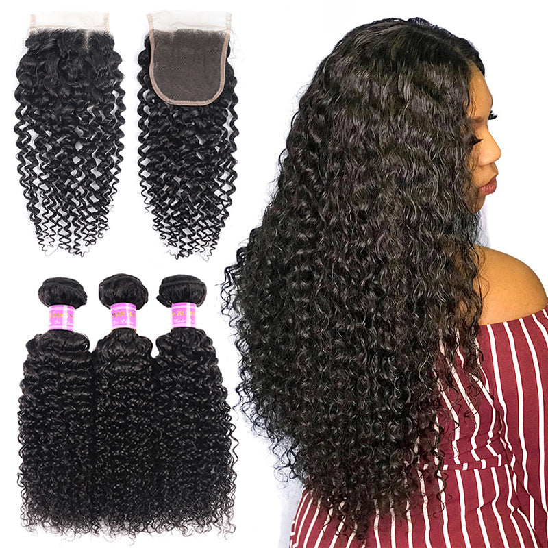 Kinky Curly Human Hair Bundles with Closure Option - Lace Avenue Hair 1