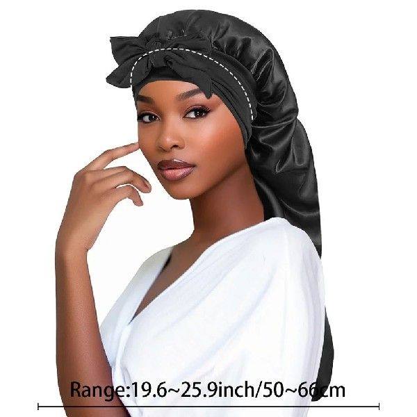 Satin bonnet with long tail, photo 2