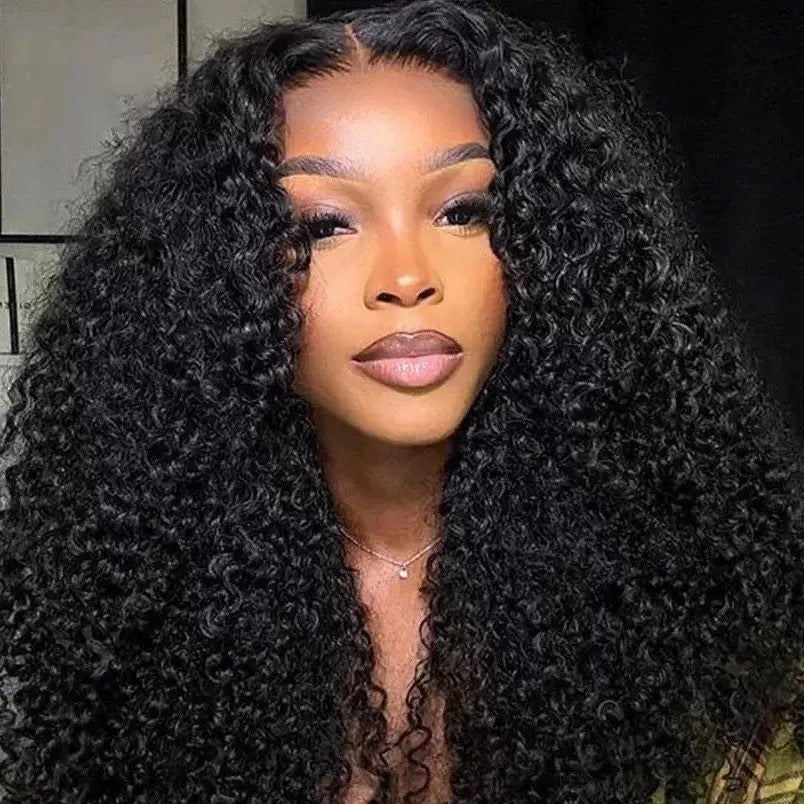 Curly Human Hair Pixie Lace Wig, Double Drawn - Lace Avenue Hair 1