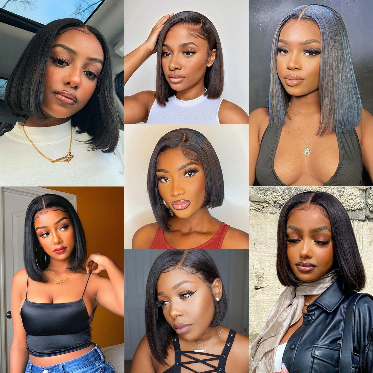 Straight Bob Lace Front Wig, 13x4x4 Lace, 16 Inch - Lace Avenue Hair 2