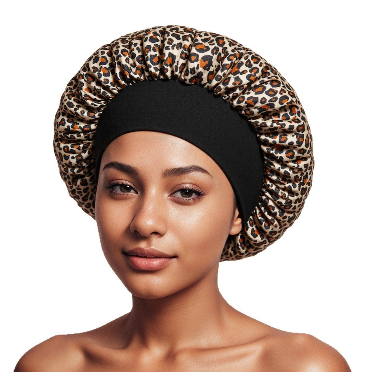 Satin Wide Brim Shower and Sleep Cap - Lace Avenue Hair 20