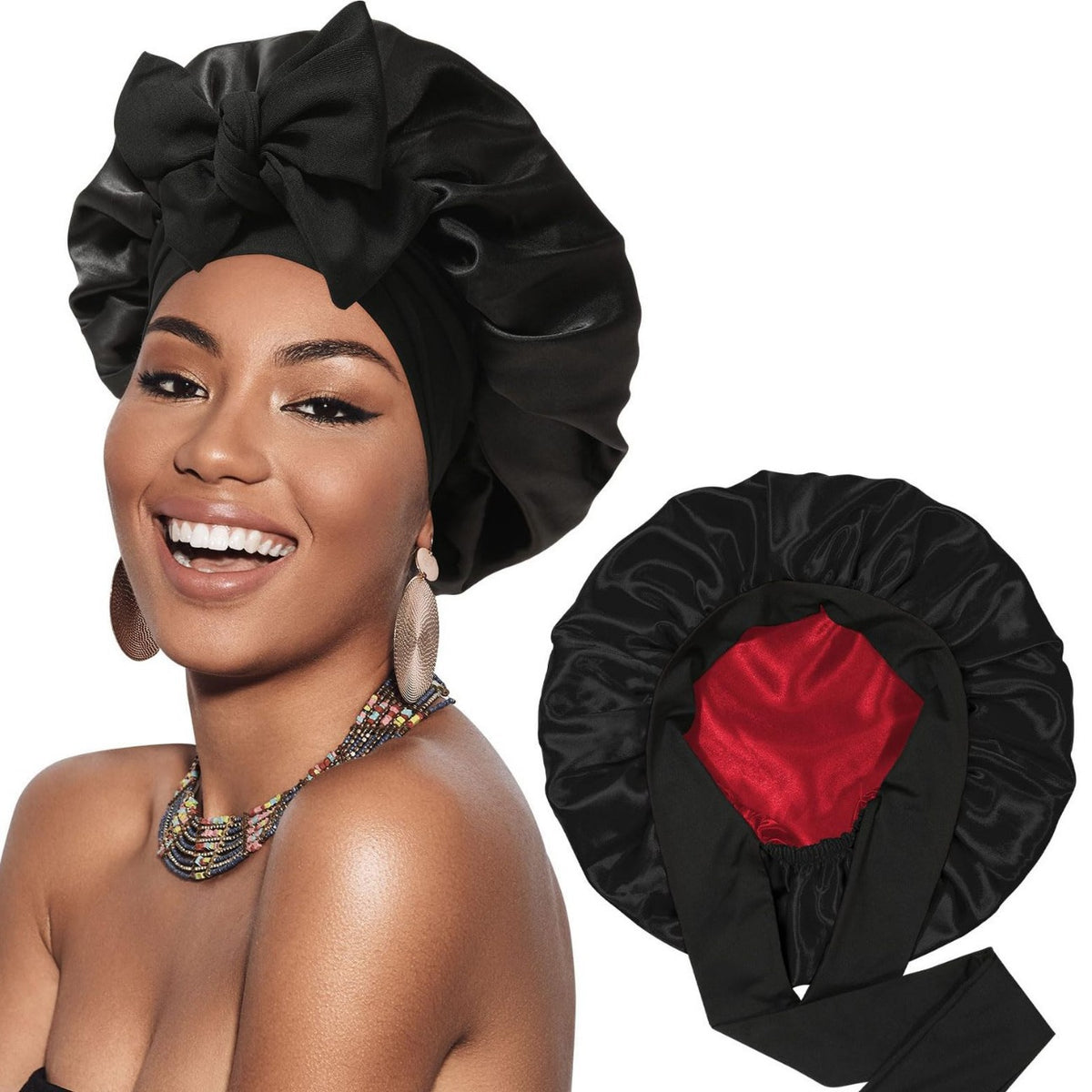 Lined Satin Bonnet - Lace Avenue Hair 4