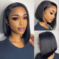 Straight Human Hair Bob Lace Front Wig, 13x4 Lace - Lace Avenue Hair 6