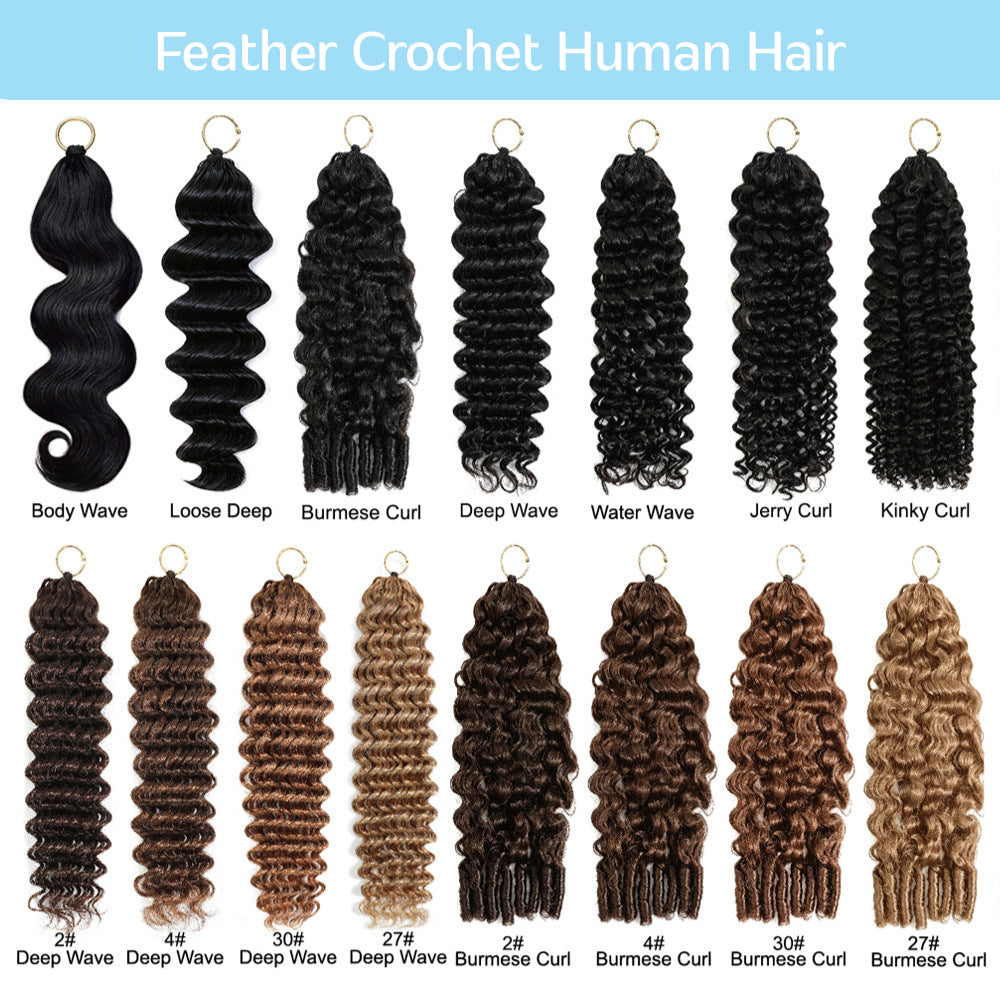 Curly Human Hair Feather-Style Lace Wig - Lace Avenue Hair 6