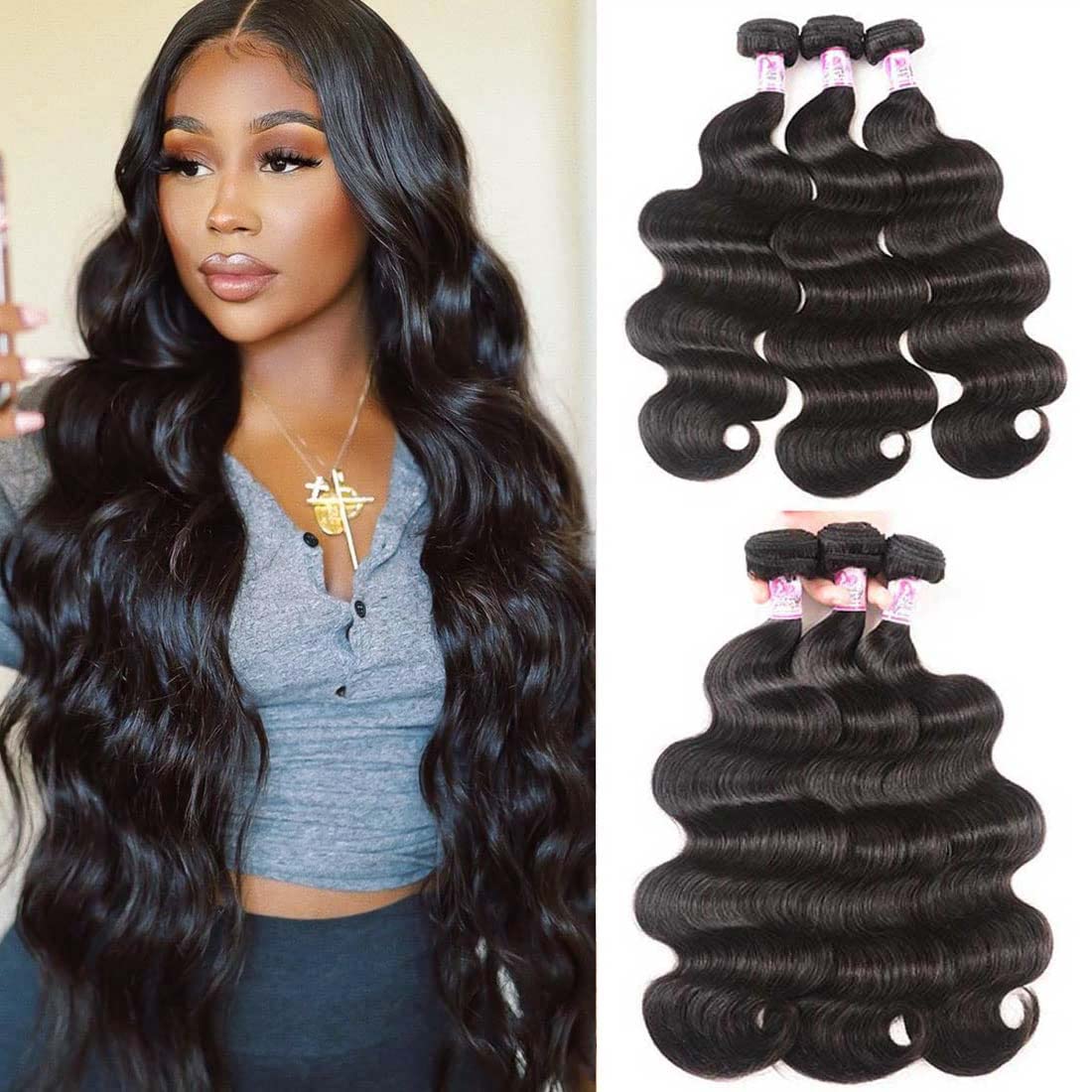Body Wave Bundles, Natural Color - Lace Avenue Hair 3