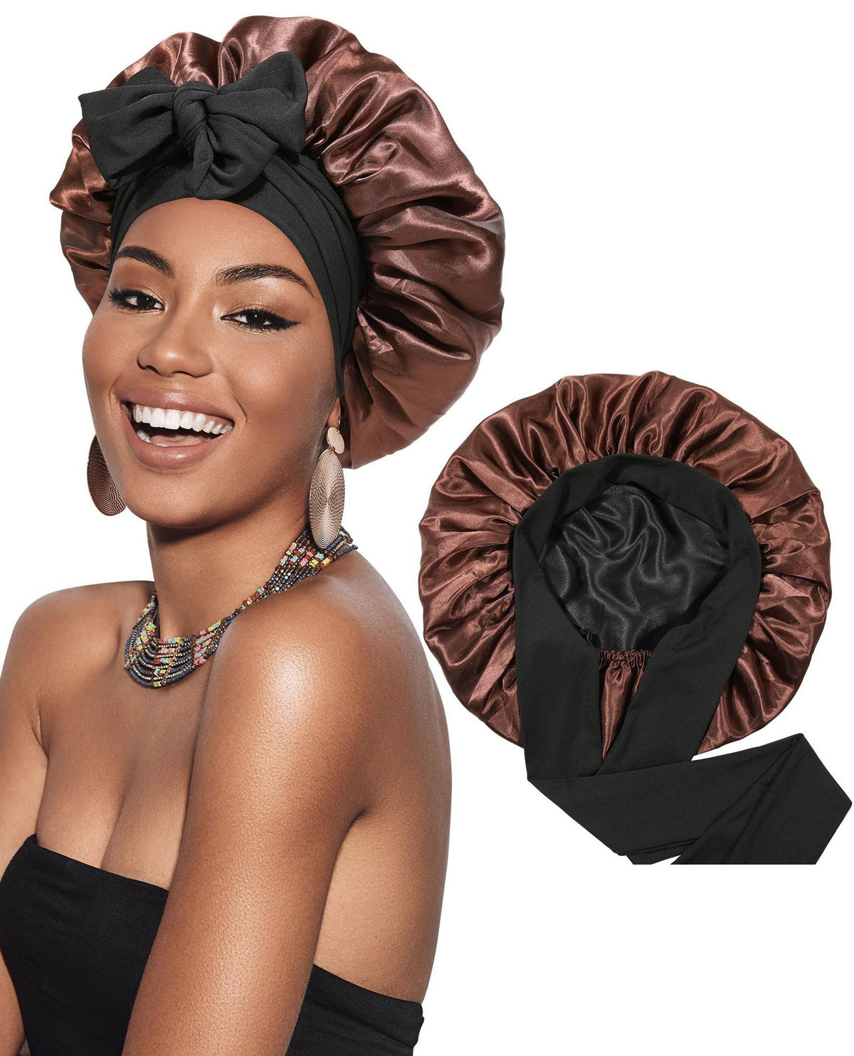 Lined Satin Bonnet - Lace Avenue Hair 15