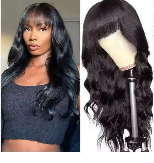 Body Wave Glueless Wig with Bangs, 13x5 Lace - Lace Avenue Hair 4