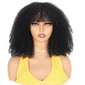 Afro Kinky Curly Human Hair Wig with Bangs - Lace Avenue Hair 5