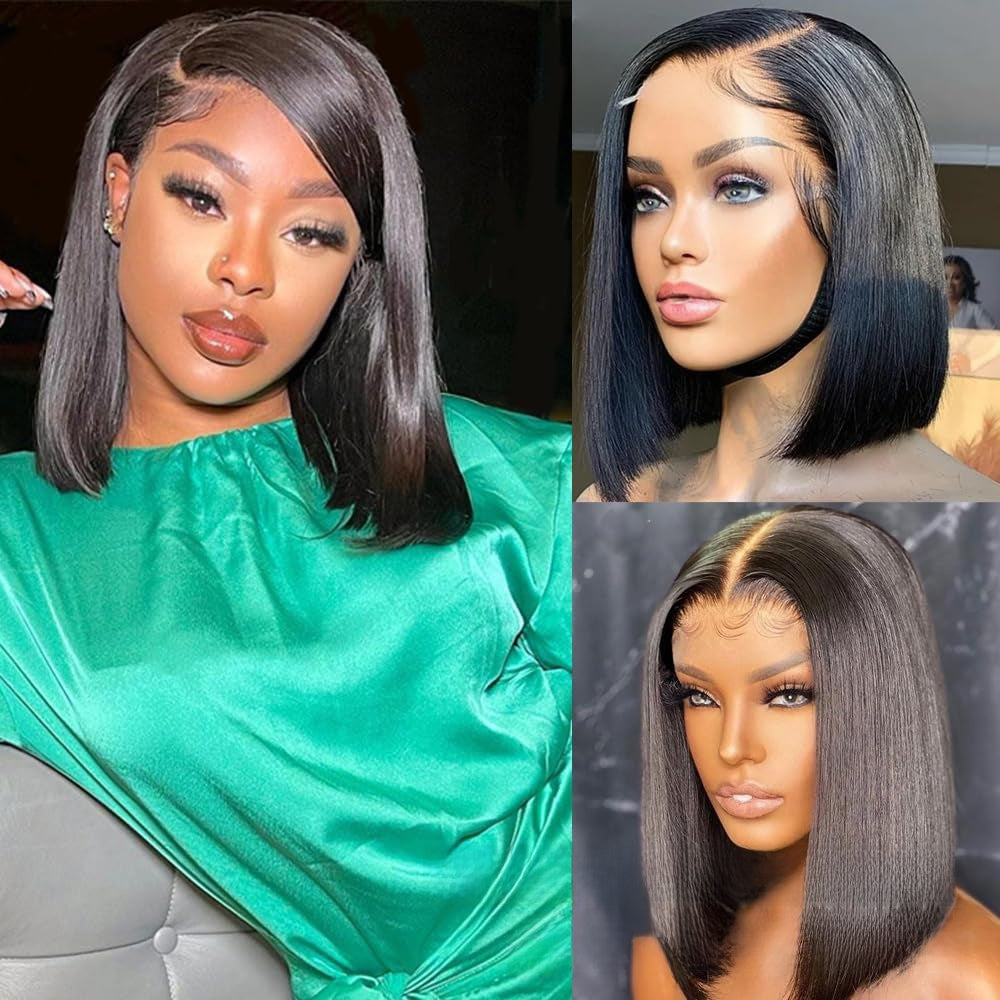 Straight Human Hair Bob Lace Wig, 5x5 Lace - Lace Avenue Hair 2