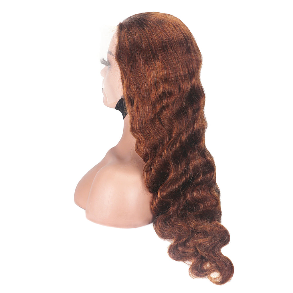 Body Wave Human Hair Lace Front Wig, Chocolate Brown - Lace Avenue Hair 2