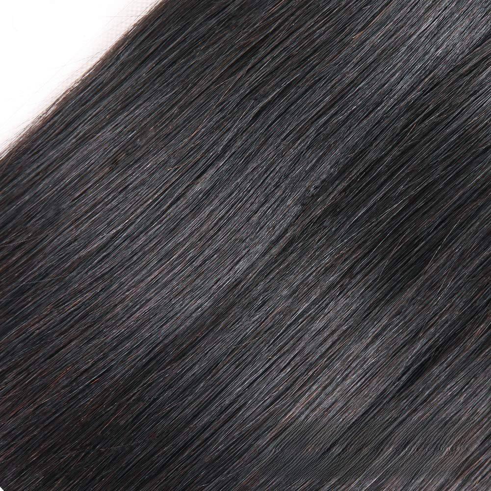 Silk Straight Human Hair Bundles, 1B Natural Black - Lace Avenue Hair 4