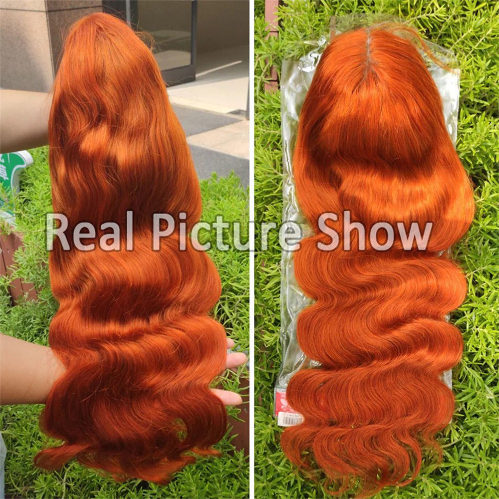 Body Wave Human Hair Lace Front Wig, Ginger - Lace Avenue Hair 5
