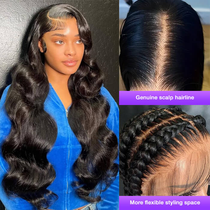 Body Wave Lace Front Wig, 13x4 Lace, Natural Color - Lace Avenue Hair 2