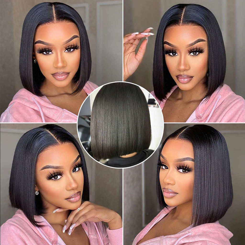 Straight Bob Lace Front Wig, 13x4x4 Lace, 16 Inch - Lace Avenue Hair 4