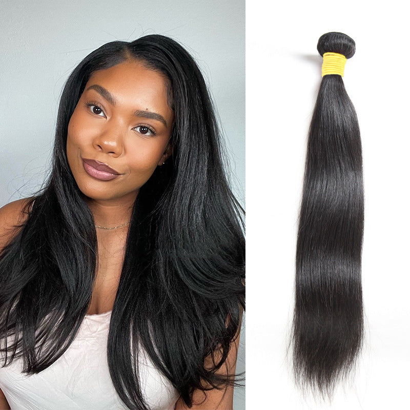 Straight Human Hair Wig, Braided or Smooth Style - Lace Avenue Hair 1